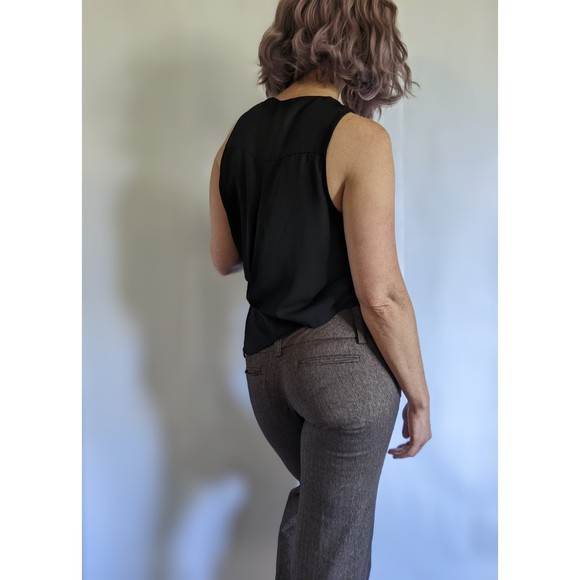 iZ Byer California: flared leg, mid-rise pants, sz 7. Brown twill work pants - Picture 6 of 15